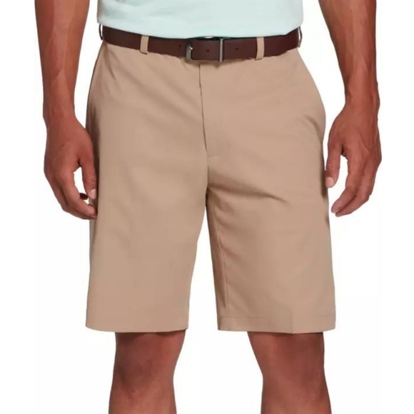 Walter Hagen Other - Walter Hagen Men’s Perfect 11 Hydro-Dri Flat Front Dark Khaki Golf Shorts 36